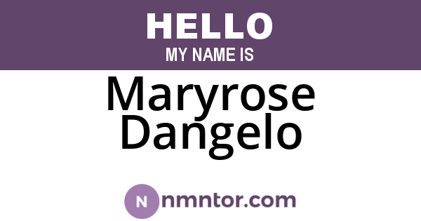 Maryrose Dangelo