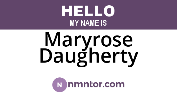 Maryrose Daugherty