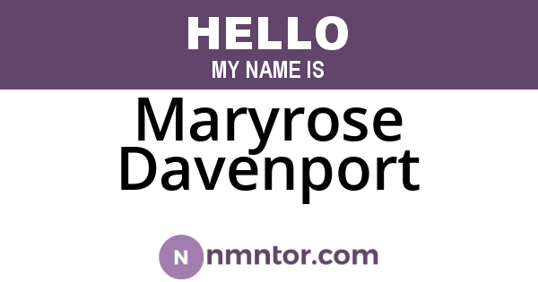 Maryrose Davenport