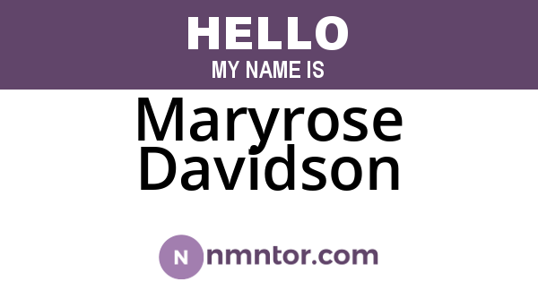 Maryrose Davidson