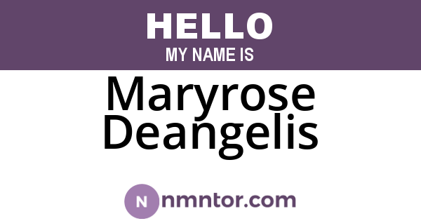 Maryrose Deangelis