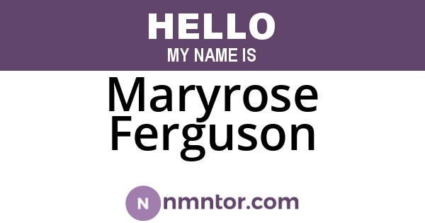Maryrose Ferguson