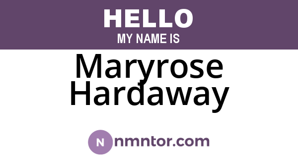 Maryrose Hardaway