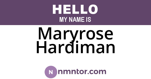 Maryrose Hardiman