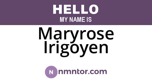 Maryrose Irigoyen