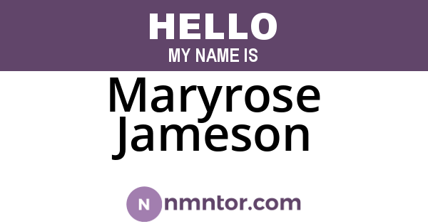 Maryrose Jameson