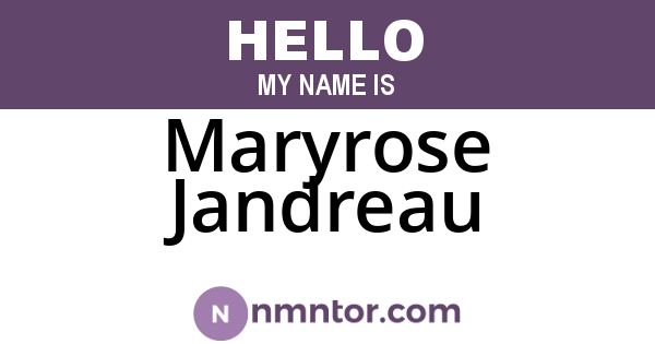 Maryrose Jandreau