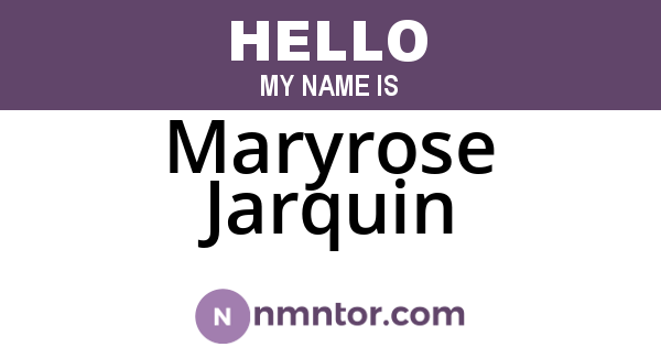 Maryrose Jarquin