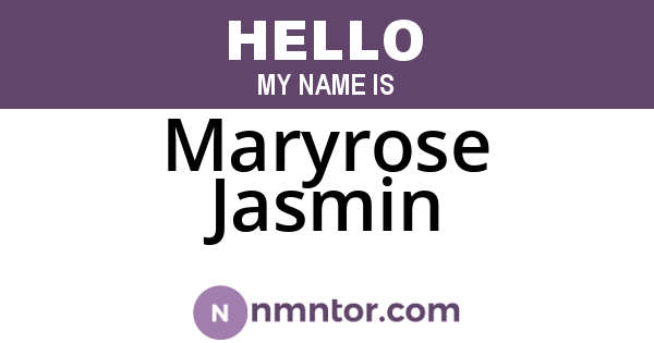Maryrose Jasmin