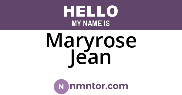 Maryrose Jean
