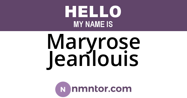 Maryrose Jeanlouis