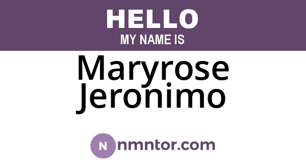 Maryrose Jeronimo