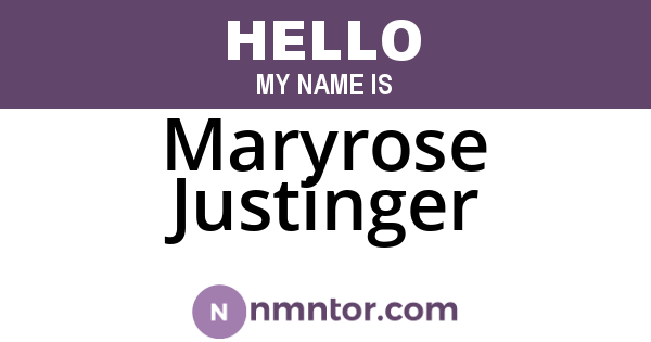 Maryrose Justinger