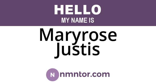 Maryrose Justis