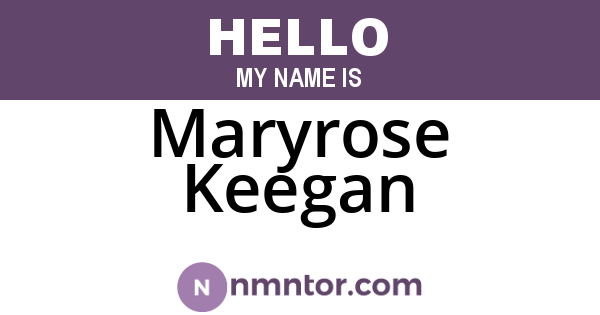 Maryrose Keegan