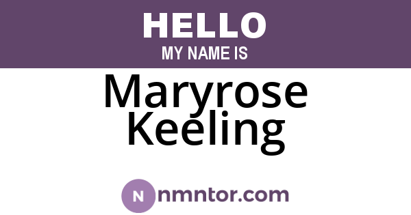 Maryrose Keeling