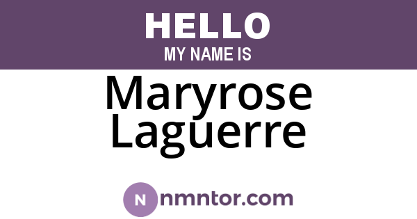 Maryrose Laguerre