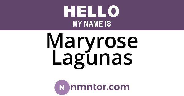 Maryrose Lagunas
