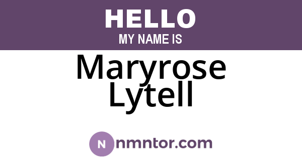 Maryrose Lytell