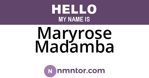 Maryrose Madamba