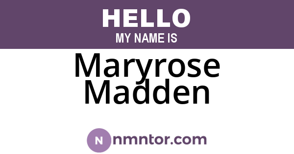 Maryrose Madden