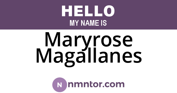 Maryrose Magallanes