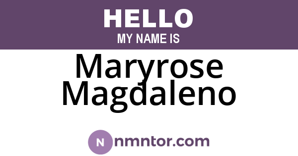 Maryrose Magdaleno