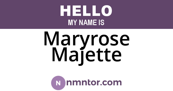 Maryrose Majette