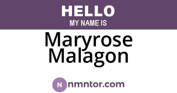 Maryrose Malagon