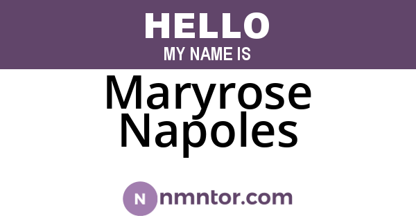 Maryrose Napoles