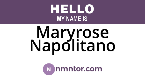 Maryrose Napolitano