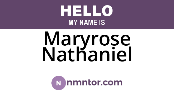 Maryrose Nathaniel
