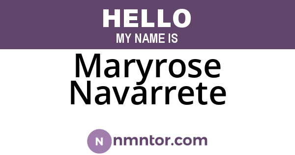 Maryrose Navarrete