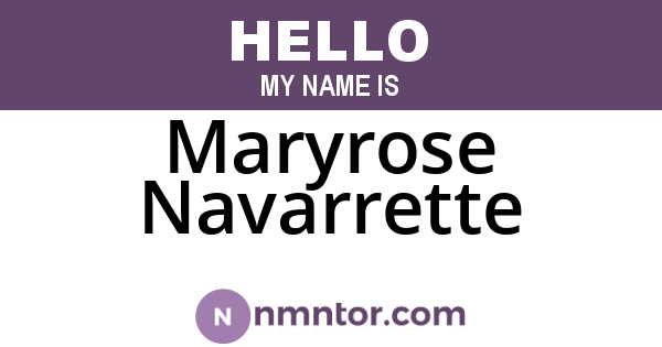 Maryrose Navarrette