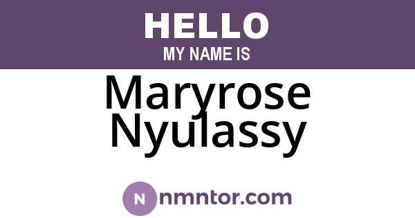 Maryrose Nyulassy