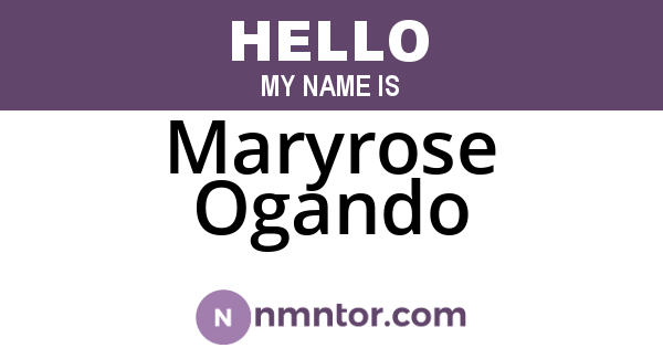 Maryrose Ogando