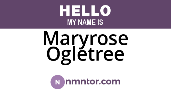 Maryrose Ogletree