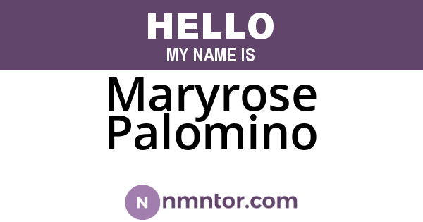Maryrose Palomino