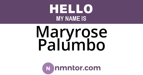 Maryrose Palumbo