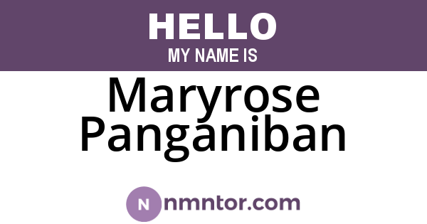 Maryrose Panganiban