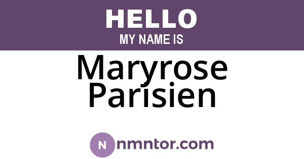 Maryrose Parisien