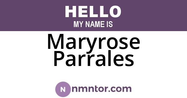 Maryrose Parrales