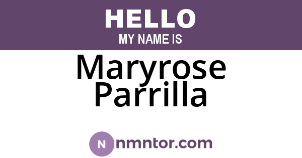 Maryrose Parrilla