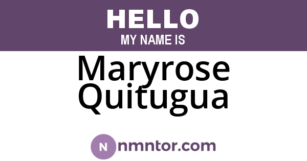 Maryrose Quitugua