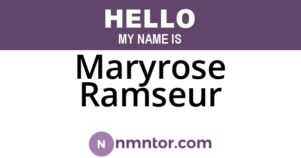 Maryrose Ramseur