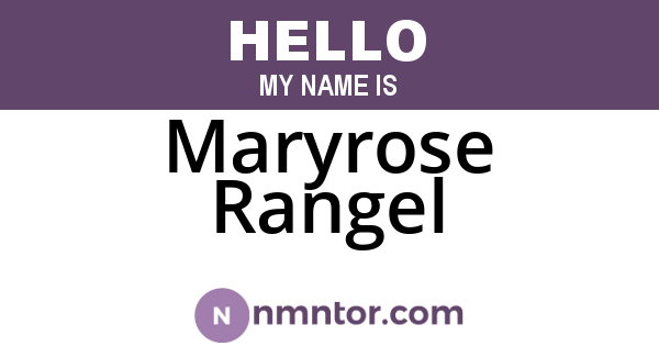 Maryrose Rangel