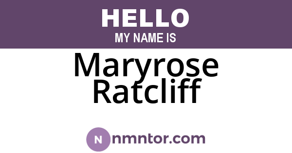 Maryrose Ratcliff