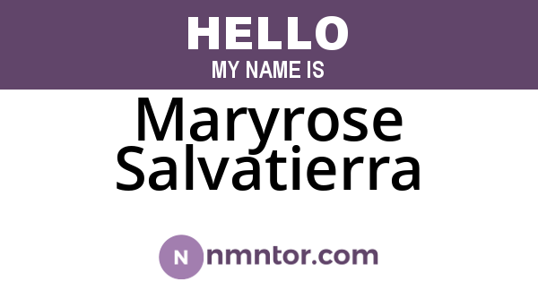 Maryrose Salvatierra
