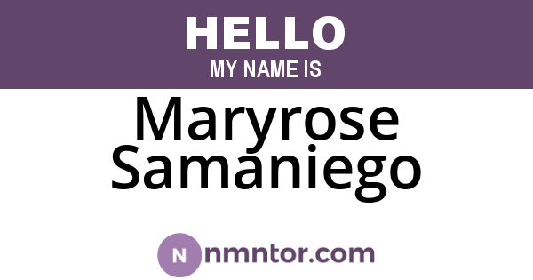 Maryrose Samaniego