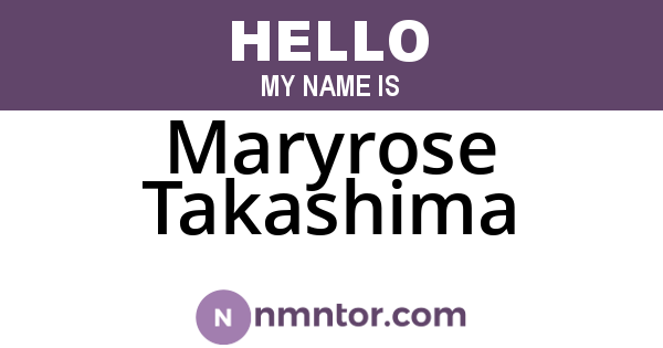 Maryrose Takashima